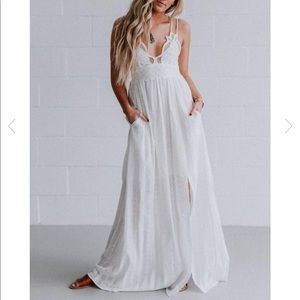 Aranza lace bralette maxi dress